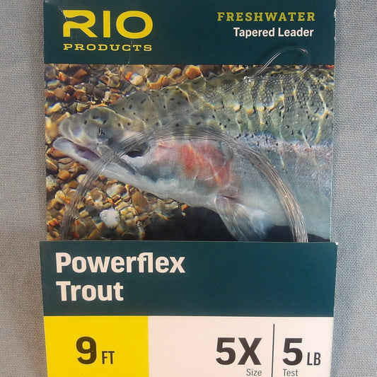 Rio Powerflex Trout Tapered Leader 9' Single Pack