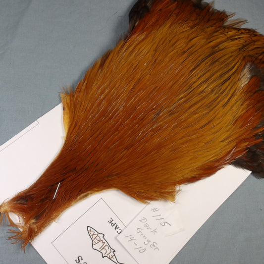 Doc's Rooster Cape # 115 Dark Ginger