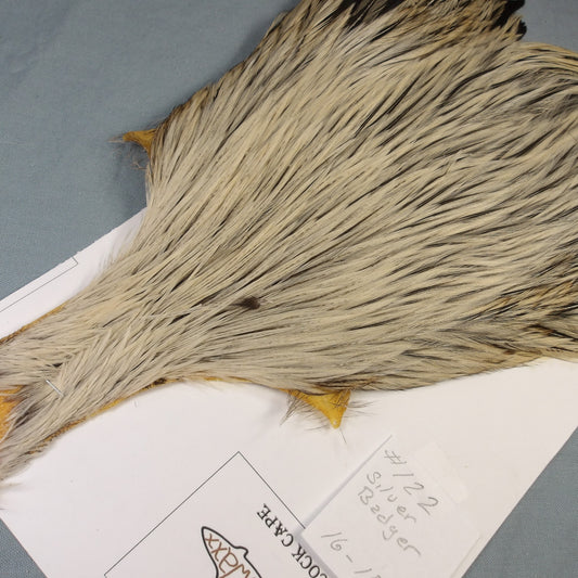 Doc's Rooster Cape # 122 Silver Badger