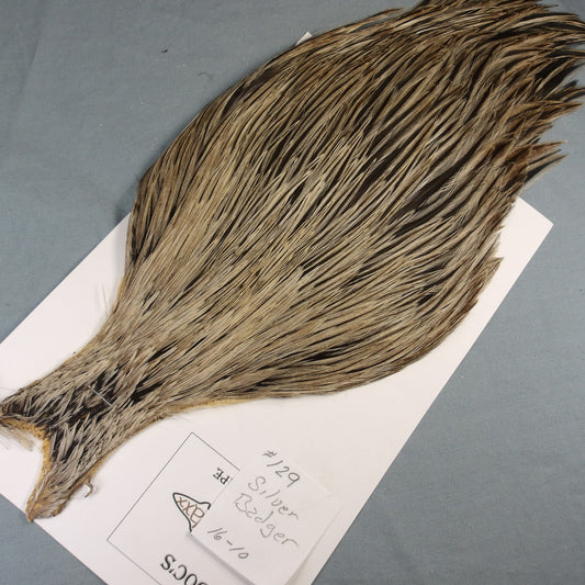 Doc's Rooster Cape # 129 Silver Badger