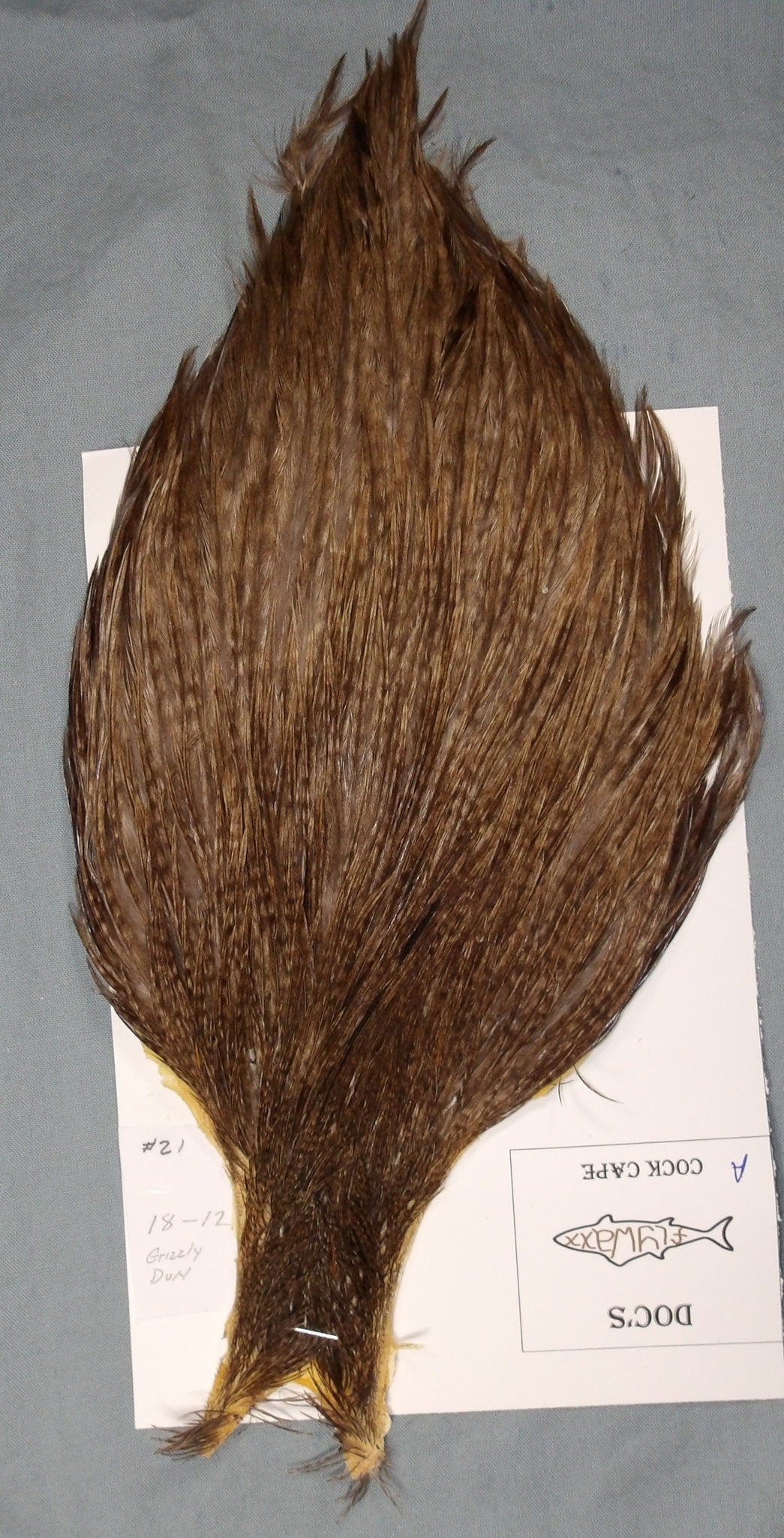 Doc's Cock Cape #21 Grizzly Dun