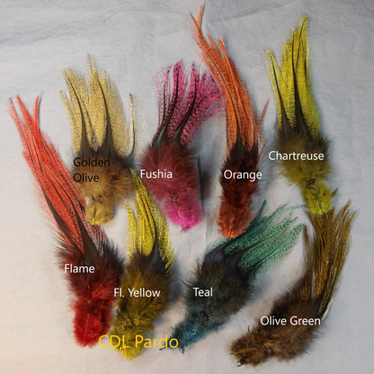 Genuine Dyed Coq De Leon Rooster Saddle Feathers