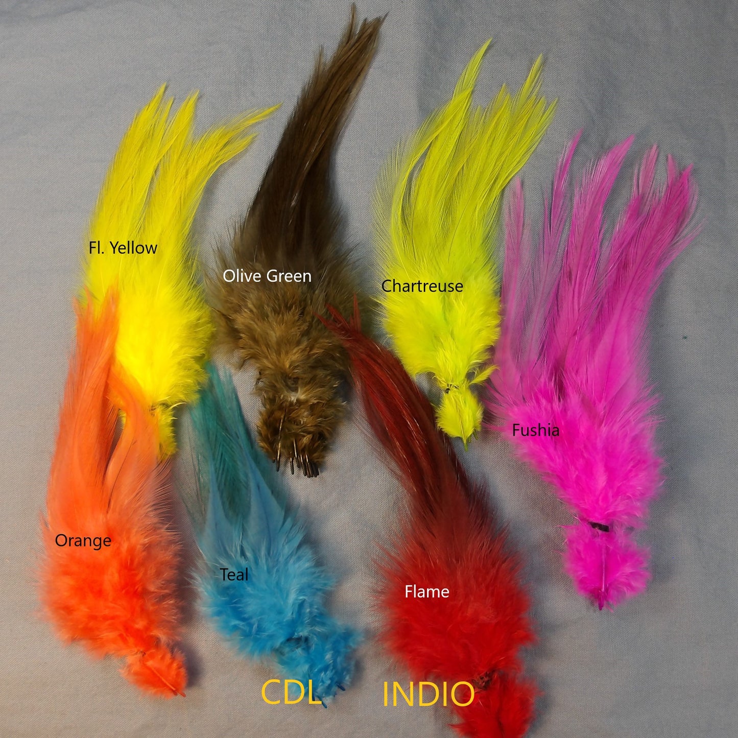 Genuine Dyed Coq De Leon Rooster Saddle Feathers