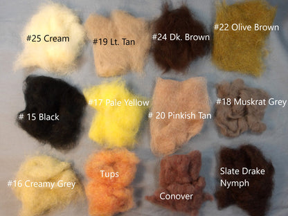 Morning Dew Angler Fur Dubbing Blends.