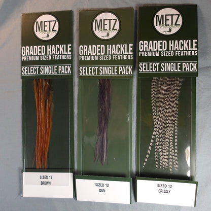 Metz Select Single Size  Dry Fly Hackle