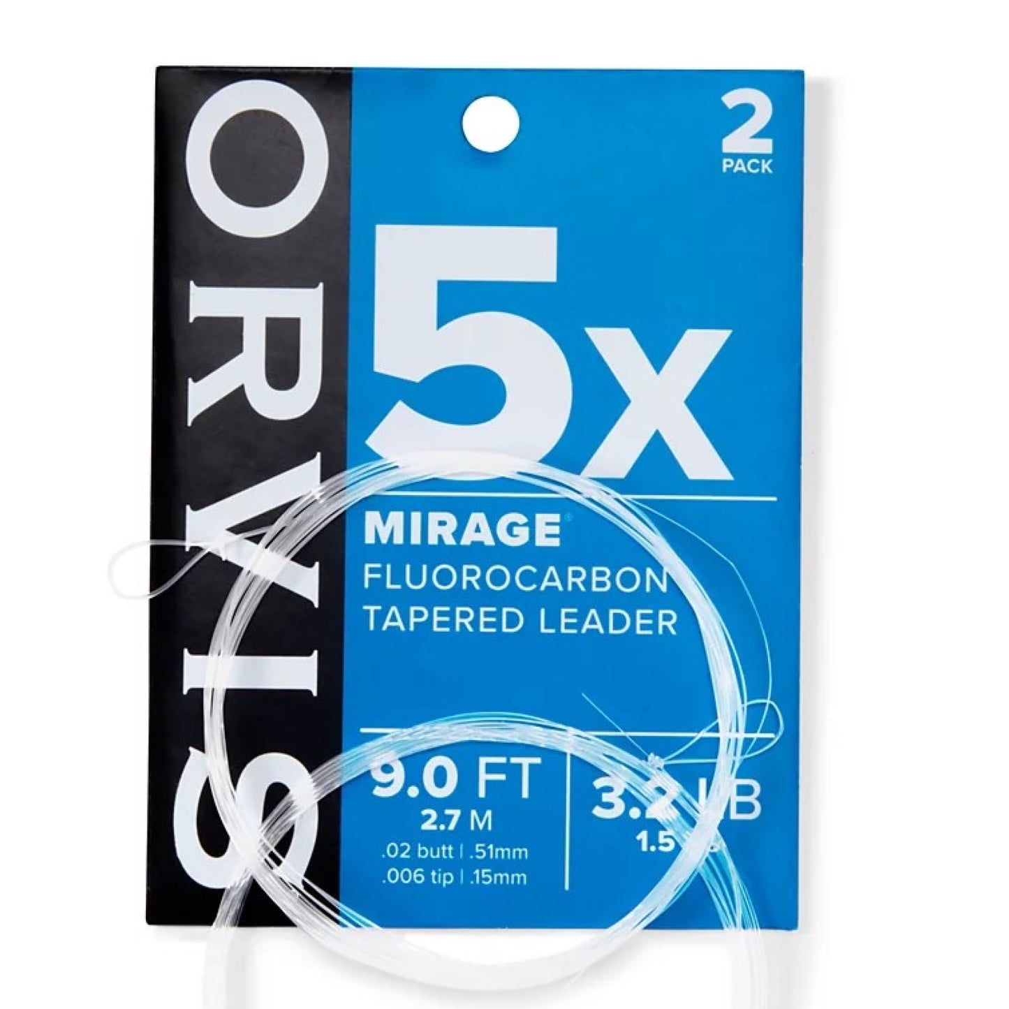 Orvis Mirage Flourocarbon Tapered Leader 9'  2 pack